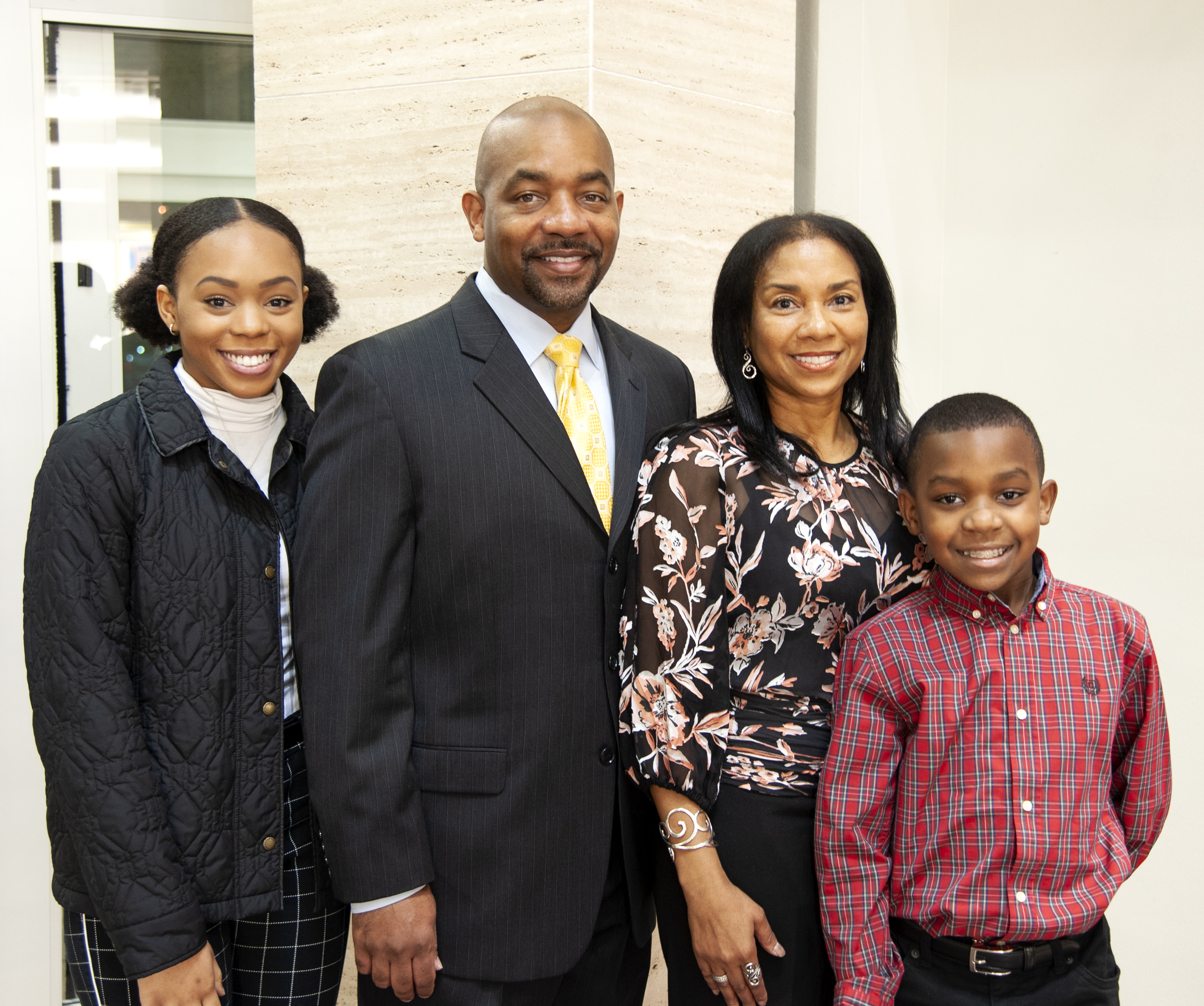 Asst. Superintendent Tanner with wife son and daughter 