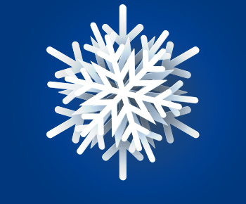  snowflake on blue background