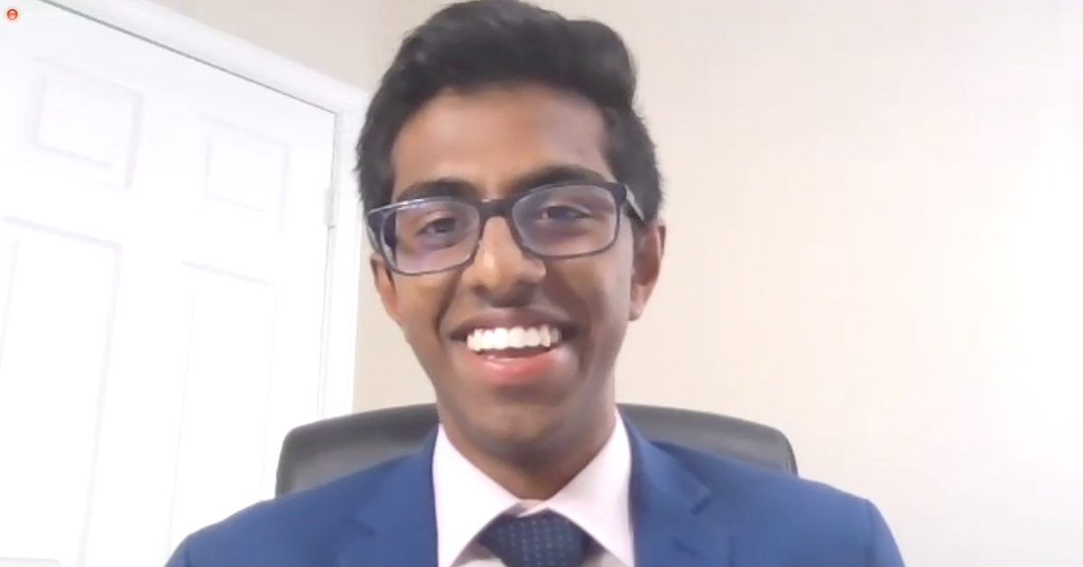 Pranav Pattatathunaduvil, Plano West Senior High, first place - International Extemp 
