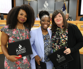  Plano ISD Proud award winners at the February 2025 board meeting