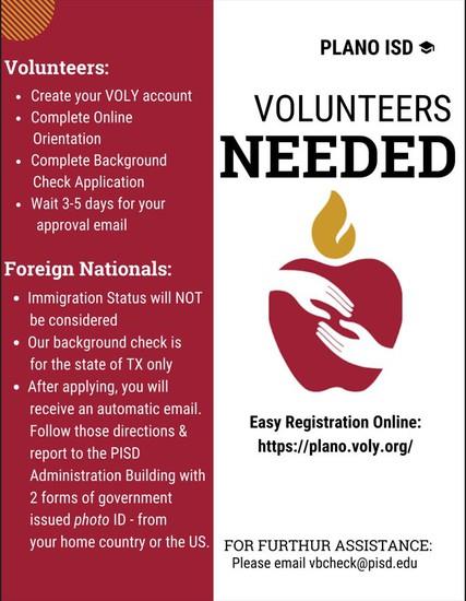 Volunteers Needed