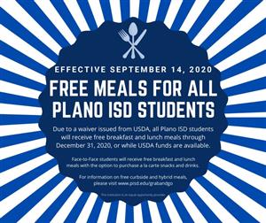 Free Meals Announcement Free Meals Announcement