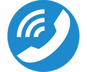  phone icon in blue circle