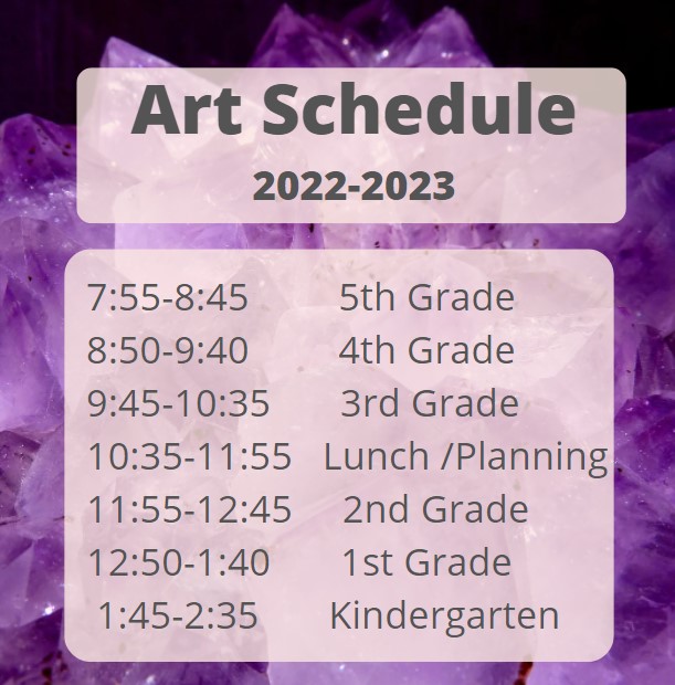 Art Schedule
