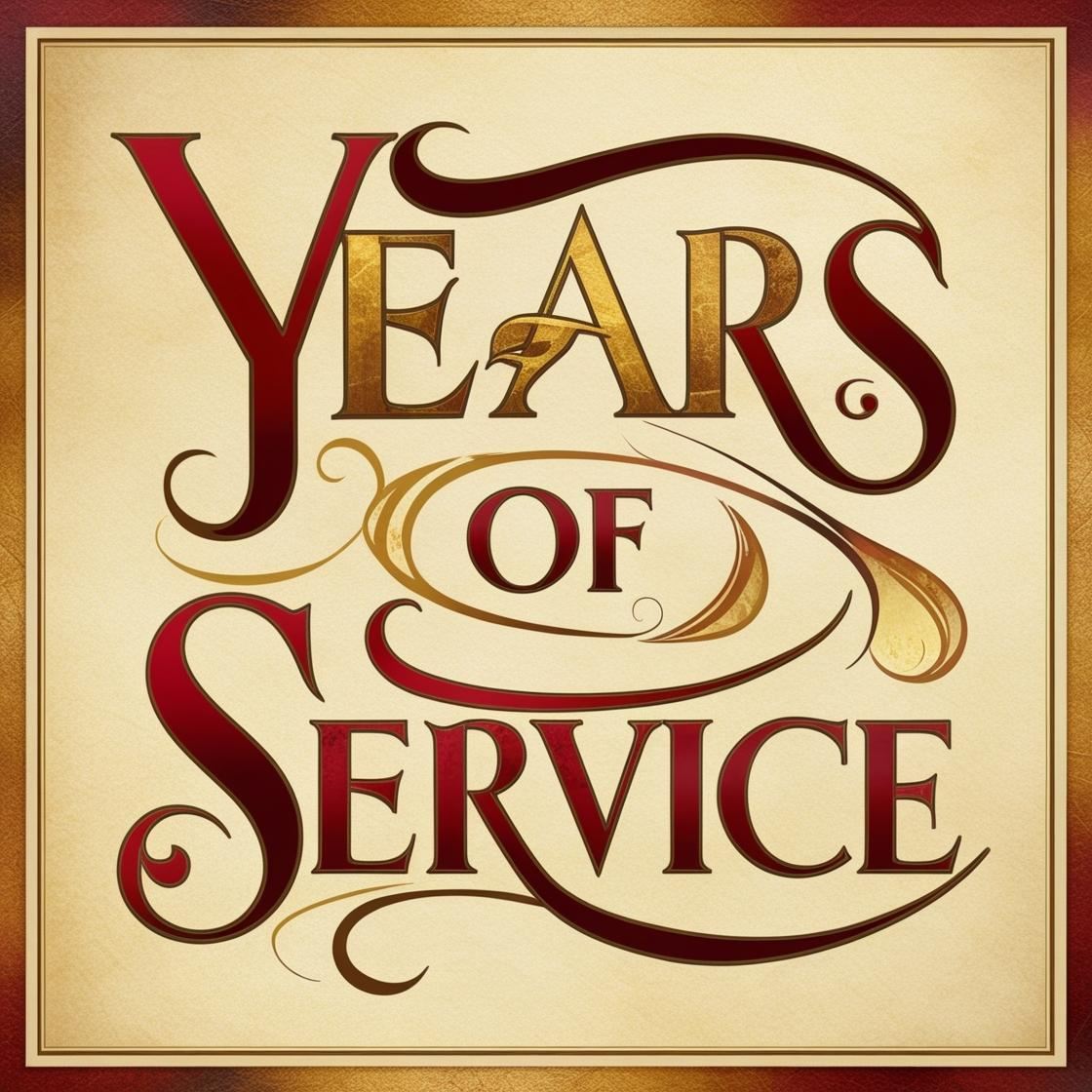  Celebrating staff member's years of service. 