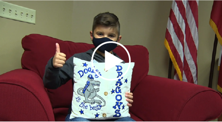 Video link to writing contest winner, Caleb Thathiah 