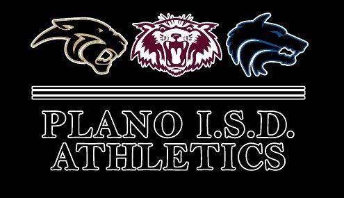 Plano ISD Athletics with 3 senior high mascots