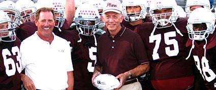 Coach Kimbroug ,Gerald Brence, athletic director, and the Plano Wildcats  