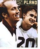 Coach Kimbrough is pictured with Plano Wildcats Quarterback Steve  