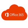  orange cloud with office 365 written in middle