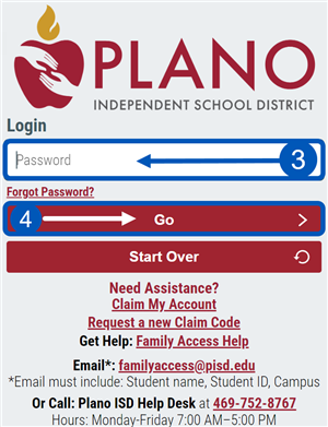 Password screen