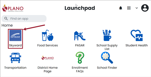 Family Access Launchpad with icons for information.