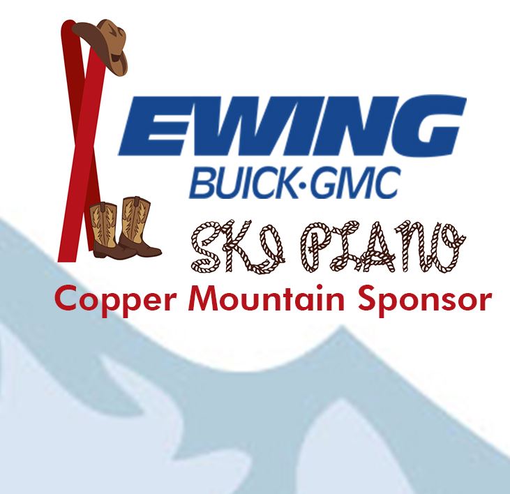  mountain with EWING Buick-GMC logo SKI Plano Copper Mountain Sponsor