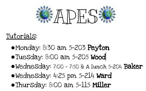 Tutorial Schedule