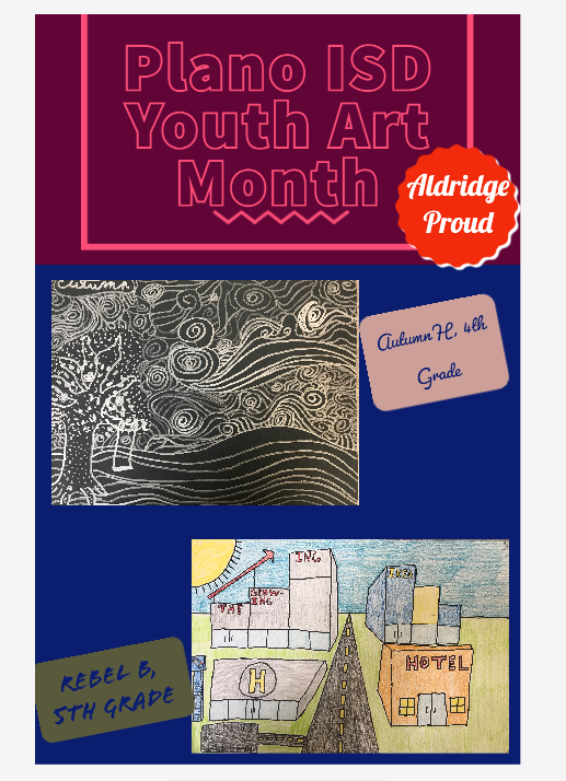 Autumn H. & Rebel B. Plano ISD Youth Art Display