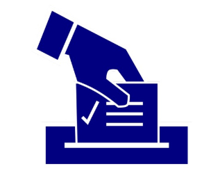 icon of hand with ballot