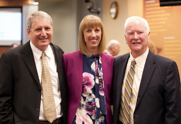 Photo of Lone Finalist for Superintendent Sara Bonser with her husband and former Superintendent Richard Matkin