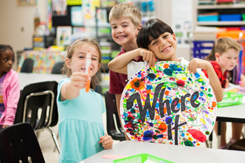 3 Wells Elem students with